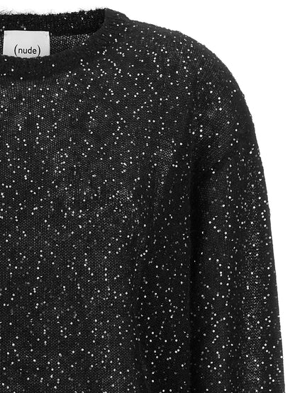 Nude Micro Sequin Sweater