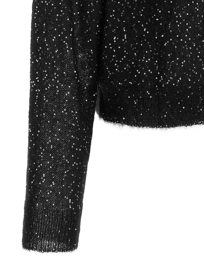 Nude Micro Sequin Sweater