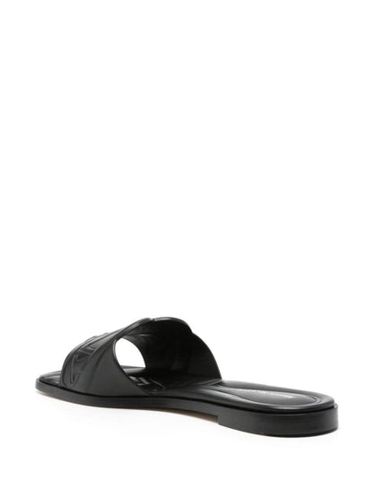 Alexander McQueen logo-embossed leather sandals
