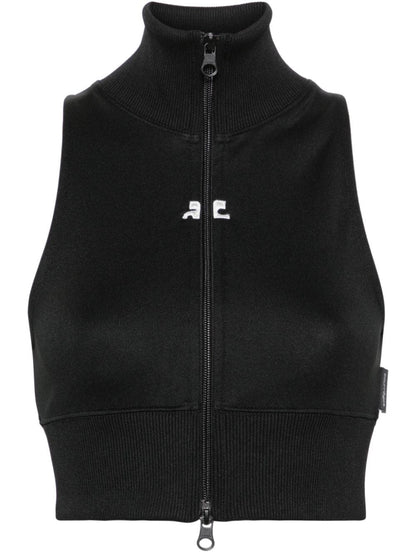 Courreges Pre Cropped track vest