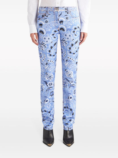 Etro Bandana-print skinny jeans