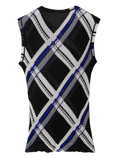 Burberry checked silk top