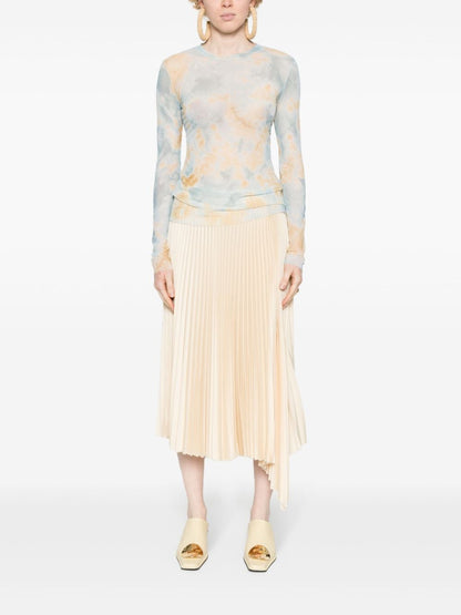 Erika Cavallini Semi-Couture Long sleeve printed t-shirt
