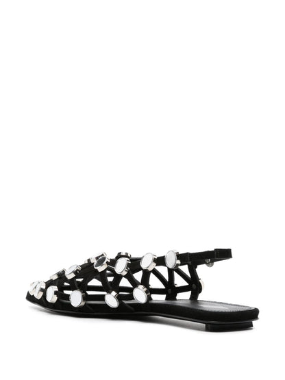 The Attico ''Grid'' Black Ballerina
