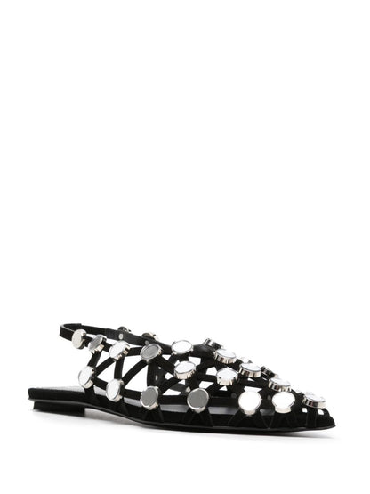 The Attico ''Grid'' Black Ballerina