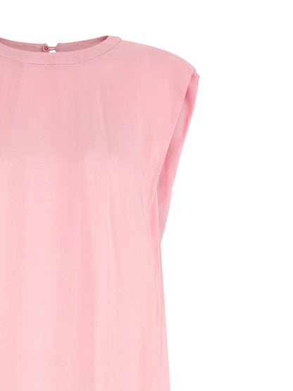 Nude Round-neck Dress