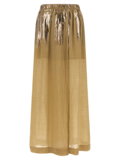 Nude Slit Skirt