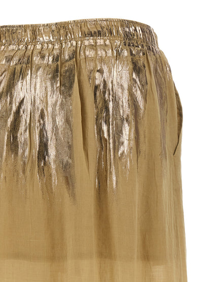 Nude Slit Skirt