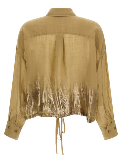 Nude Linen Blend Shirt