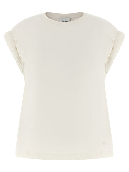 Nude Curled Sleeve T-shirt