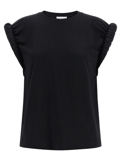 Nude Curled Sleeve T-shirt