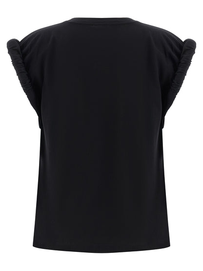 Nude Curled Sleeve T-shirt