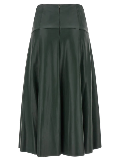 Nude Eco-leather Skirt