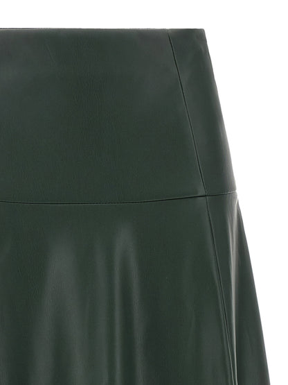Nude Eco-leather Skirt