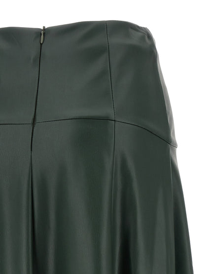 Nude Eco-leather Skirt