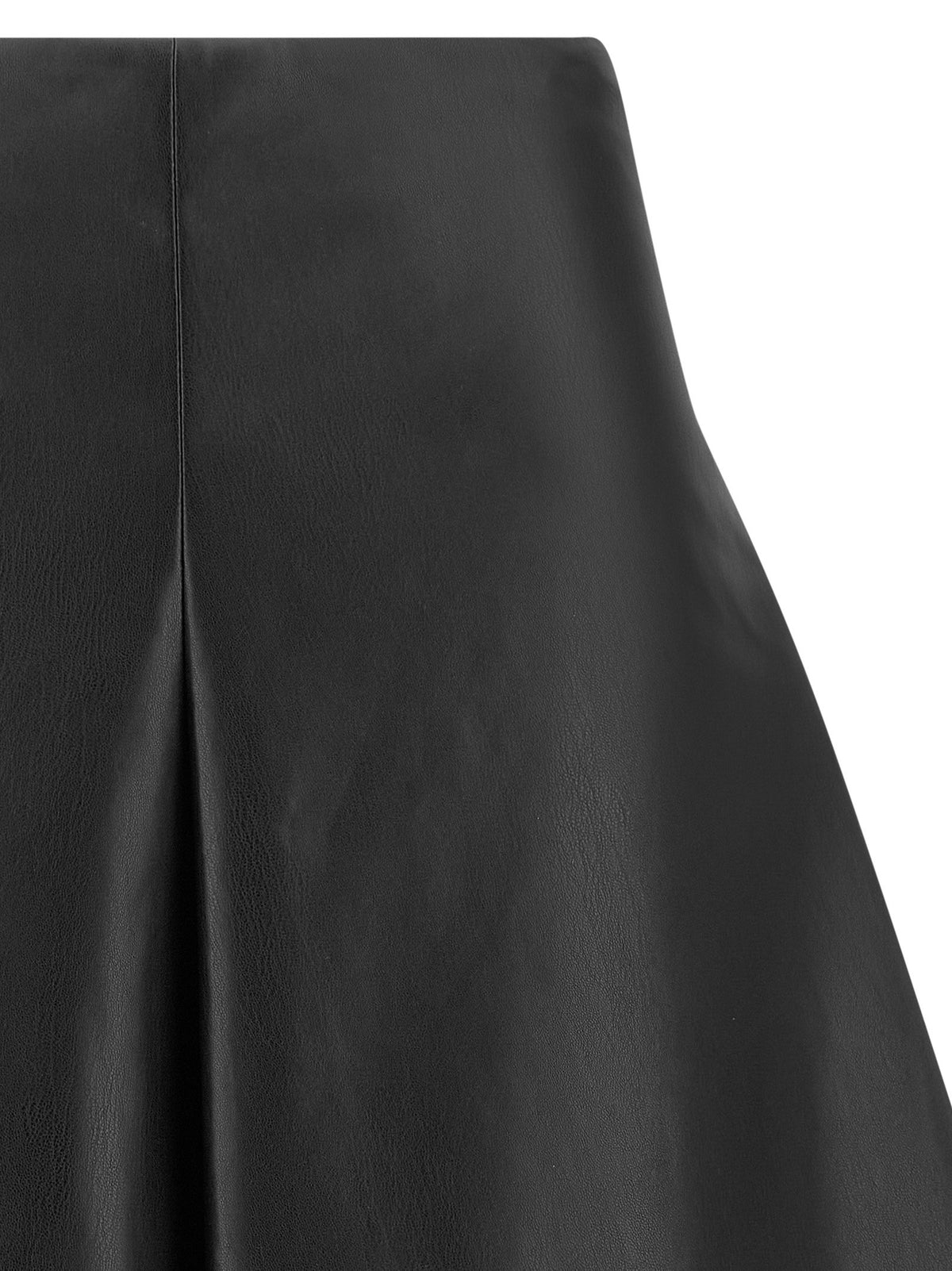 Nude Eco-leather Full Skirt