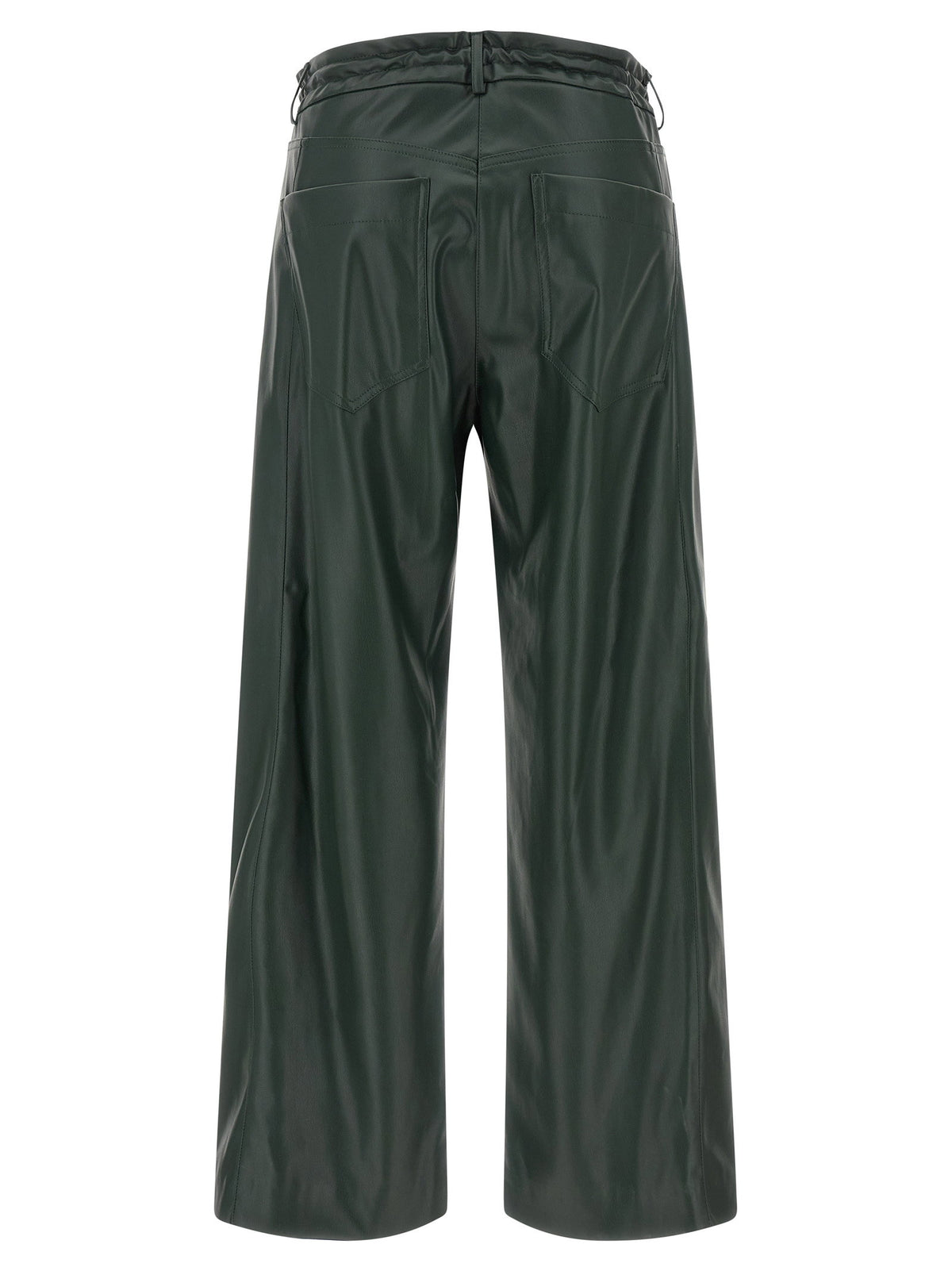 Nude Faux Leather Trousers
