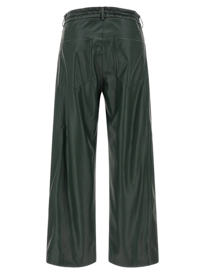 Nude Faux Leather Trousers