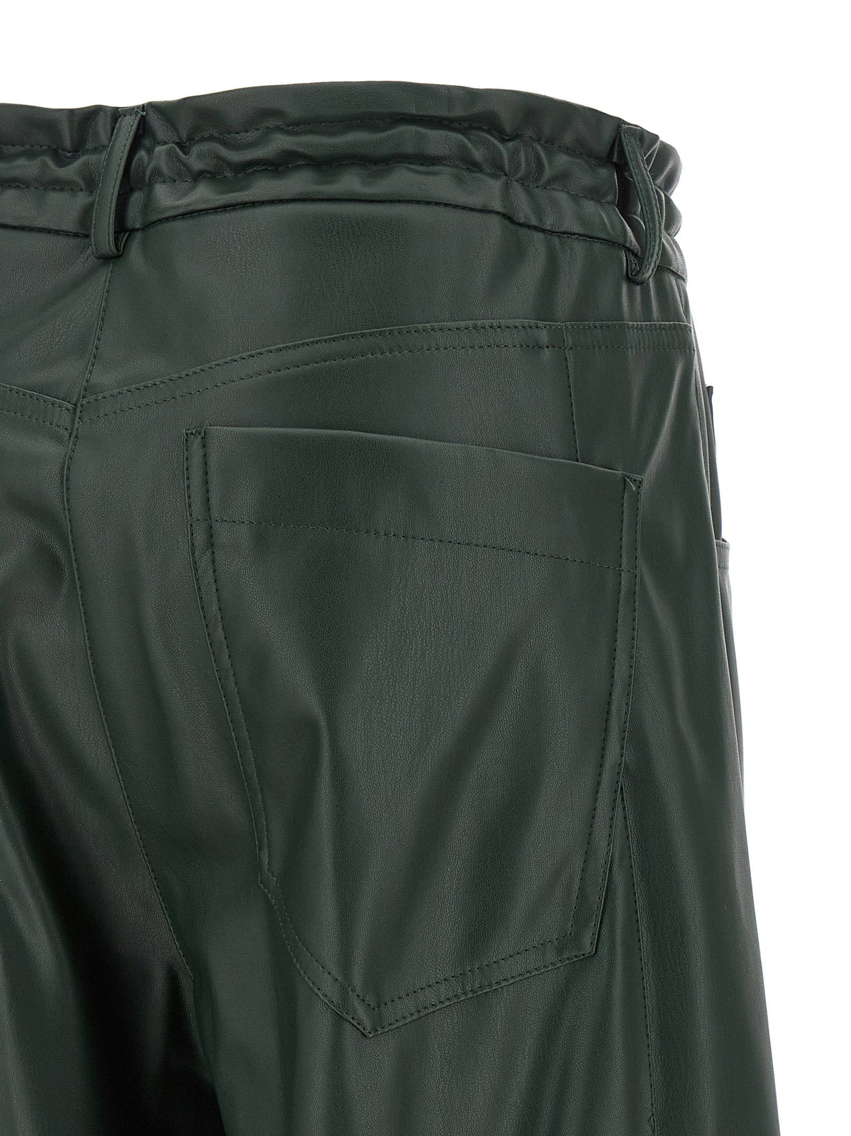 Nude Faux Leather Trousers