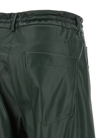 Nude Faux Leather Trousers