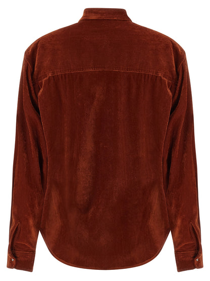 Nude Velvet Shirt