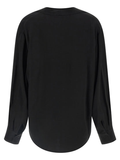 Nude V-neck Blouse
