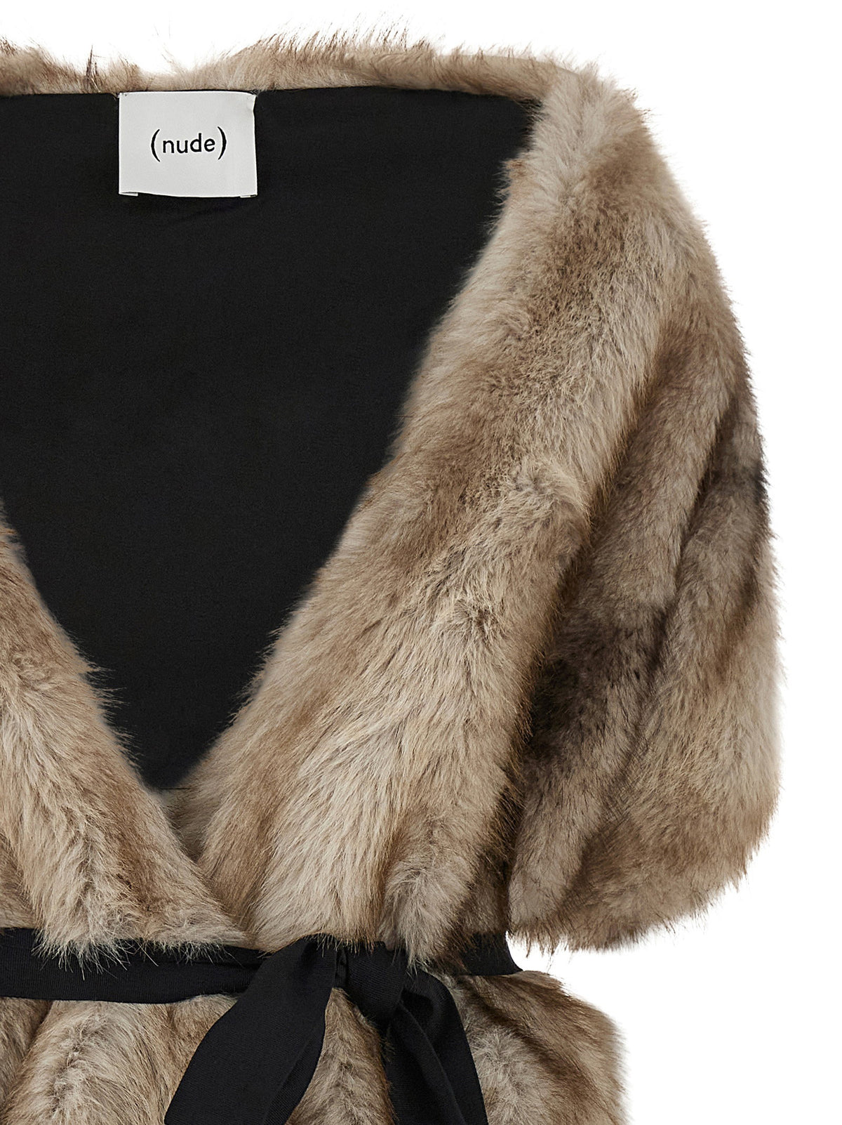 Nude Eco-fur Stole