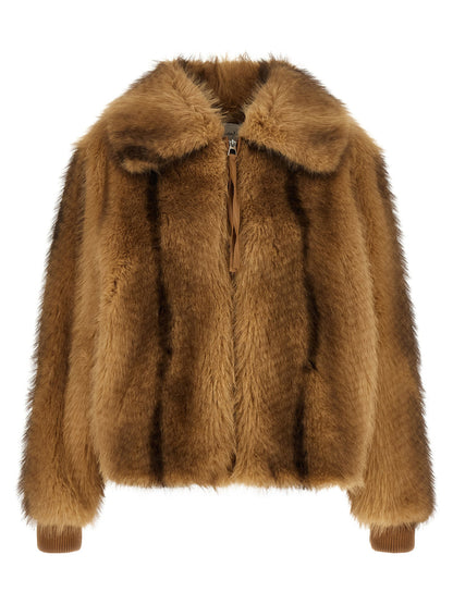 Nude Eco-fur Long Hair