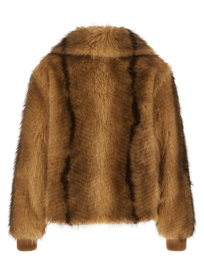 Nude Eco-fur Long Hair