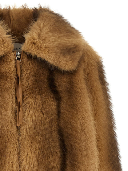 Nude Eco-fur Long Hair