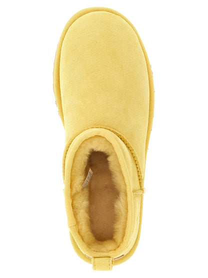 UGG Classic Ultra Mini Yellow Ankle Boots
