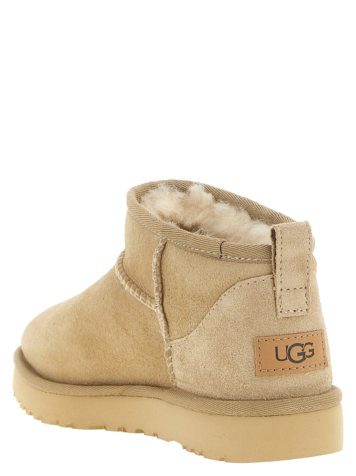 UGG Classic Ultra Mini Beige Ankle Boots