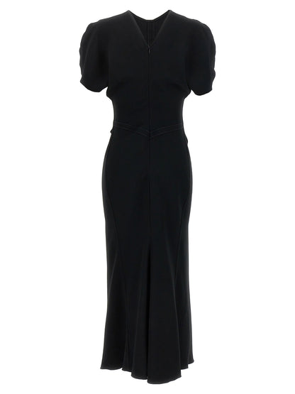 Victoria Beckham Gathered Waist Midi Dress