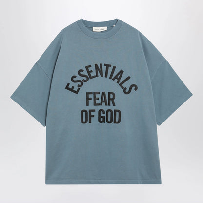 Fear of God Essentials Campus 90s faded blue cotton jersey T-shirt