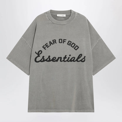 Fear of God Essentials Training 90s faded grey cotton jersey T-shirt