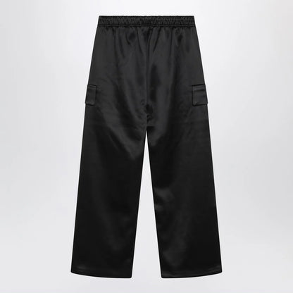Fear of God Essentials Black satin cargo trousers