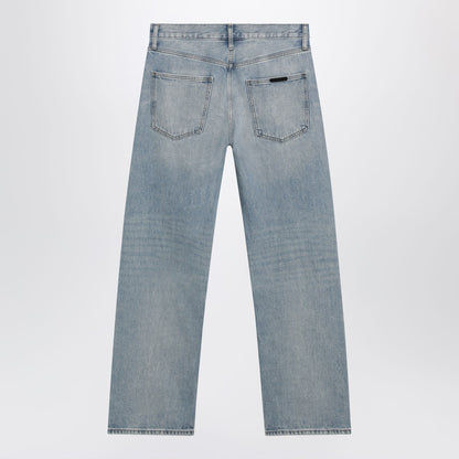 Fear of God Essentials Light blue vintage-effect denim jeans