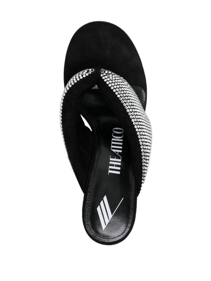 The Attico Rem crystal-embellished thong sandals