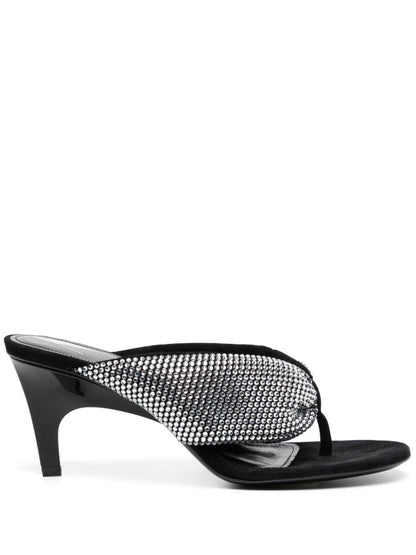 The Attico Rem crystal-embellished thong sandals
