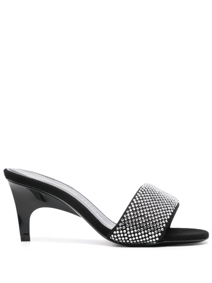 The Attico Rem Mules with rhinestones 60mm