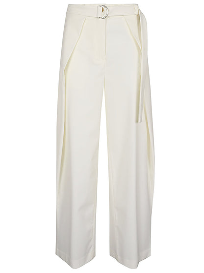 Erika Cavallini Semi-Couture Wool twill Amelia trousers
