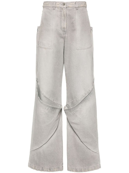 The Attico Wide-leg denim cotton jeans