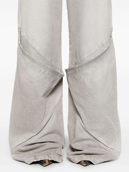 The Attico Wide-leg denim cotton jeans