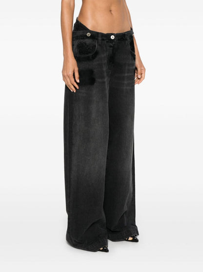 The Attico Wide-leg denim jeans