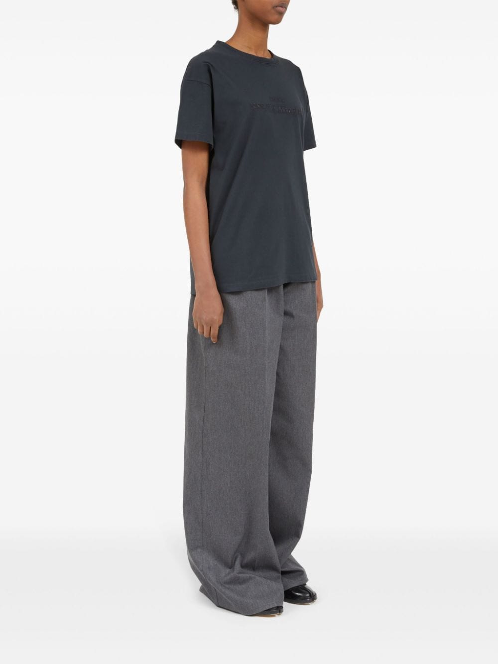 Maison Margiela Logo-embroidered cotton T-shirt