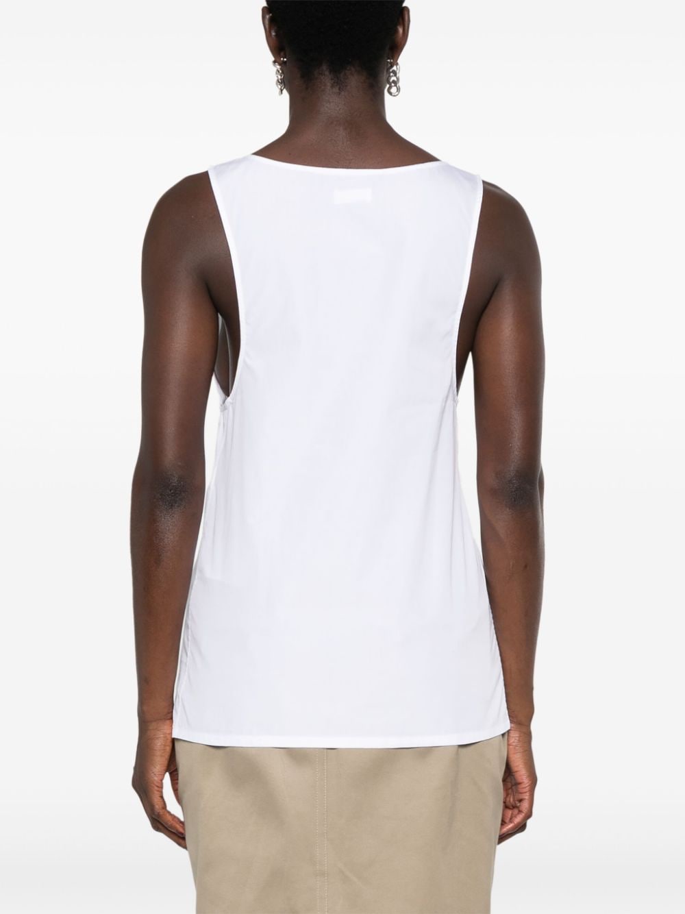 Saint Laurent semi-sheer Henley Tank Top