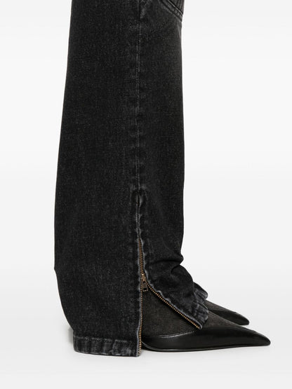 Jean Paul Gaultier Padded deatils denim jeans