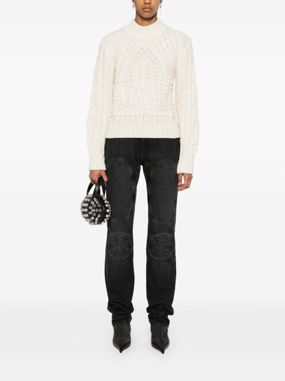 Jean Paul Gaultier Padded deatils denim jeans