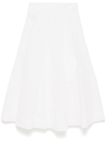 Zimmermann Crush embroidered midi skirt