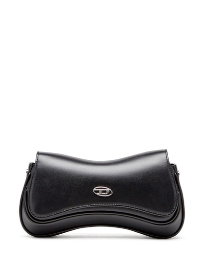 Diesel Play-Semi gloss leather shoulder bag